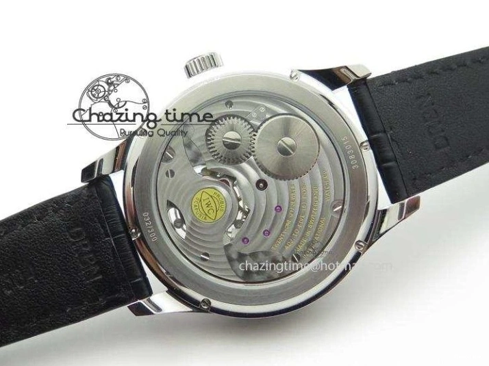 MIROTIME 0428 Portuguese Tourbillon Power Reserve Moonphase SS Black Dial Gold Numbers On Black Leather Strap RelaxedFit 7320